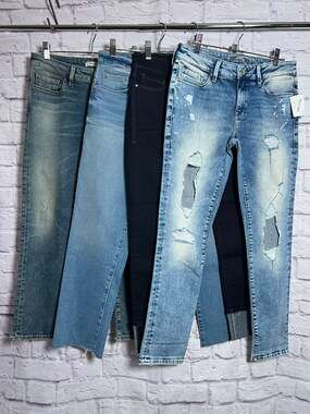 NWT Mavi Women's Jeans Lot of 4 Size 27 Skinny Boyfriend Distressed Denim Bundle